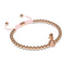 Pina Colada | 18 Karat Roségold | Rosa | Ananas aus Kristall | Makramee-Charmballa-Armband